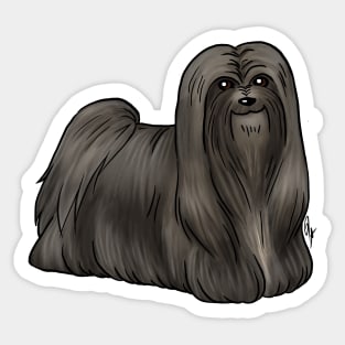 Dog - Lhasa Apso - Black Sticker